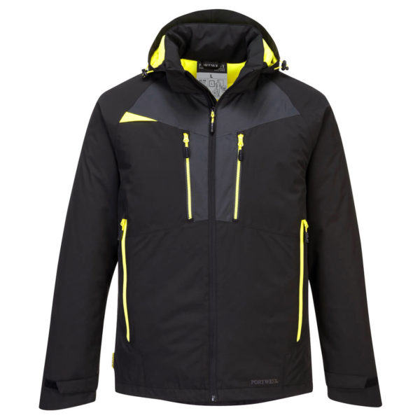 VESTE HIVER A CAPUCHE EN TISSU EXTENSIBLE